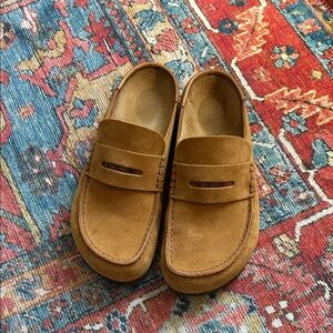 La Ligne x Birkenstock Naples Tan Wrapped Clogs